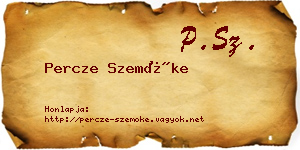 Percze Szemőke névjegykártya